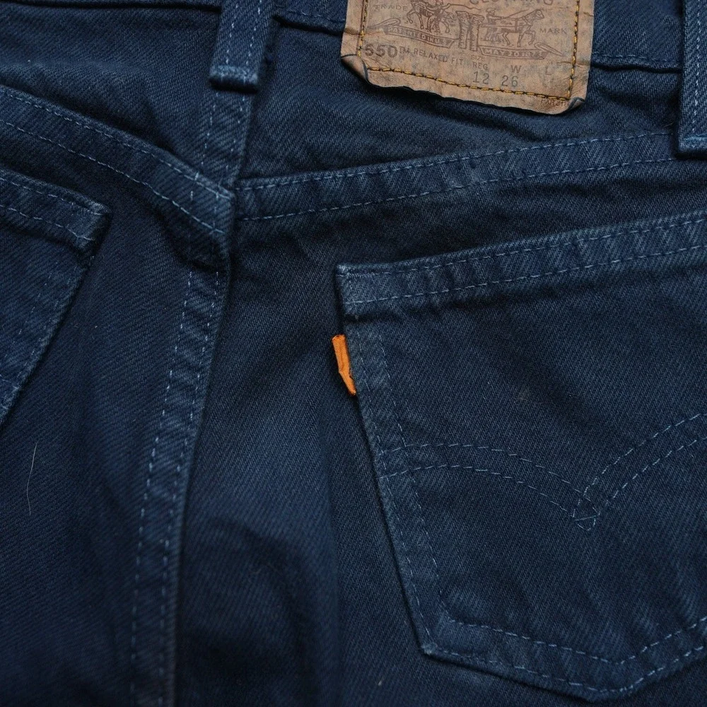 Orange Tab Levi's Jeans Youth Sz 12‎ (25X26) 550 Relaxed Fit Denim